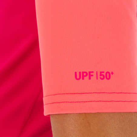 100 Women's Short Sleeve UV Protection Surfing Top T-Shirt - Pink