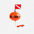 Bouée de signalisation de surface gonflable ronde pour la chasse sous-marine