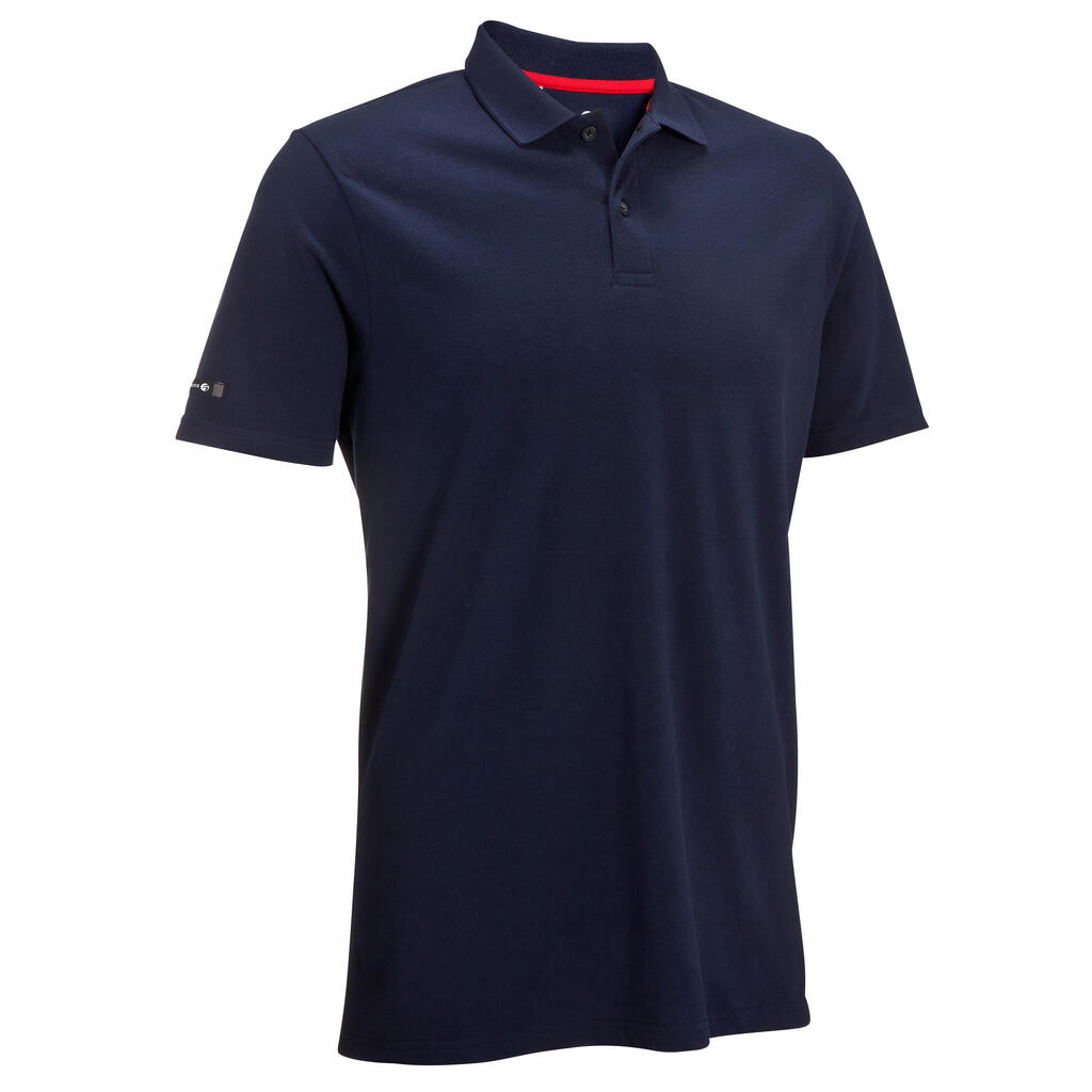 Men's golf short-sleeved polo shirt MW500 navy blue