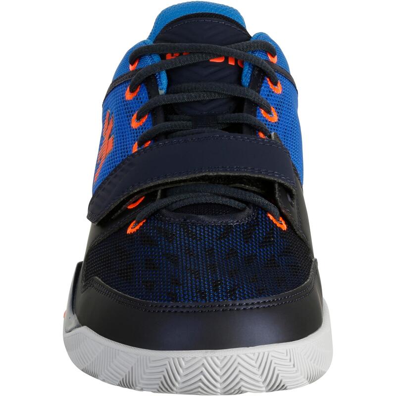 CHAUSSURE BASKETBALL TIGE BASSE FAST 500 ADULTE CONFIRME BLEU ORANGE