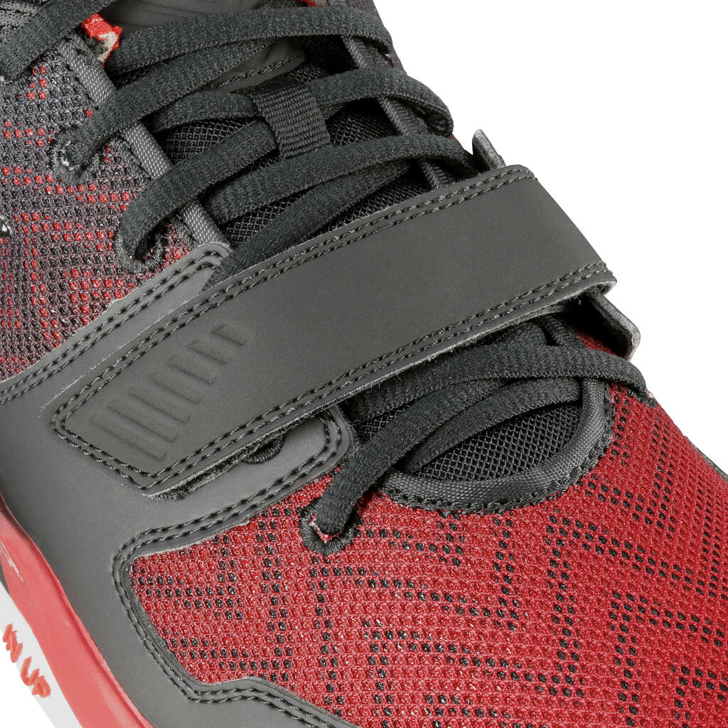 Basketballschuhe Fast 500 kurzer Schaft Erwachsene Fortgeschrittene schwarz/rot