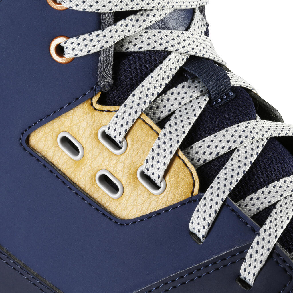 Basketballschuhe BBall Mid Damen/Herren marineblau/beige