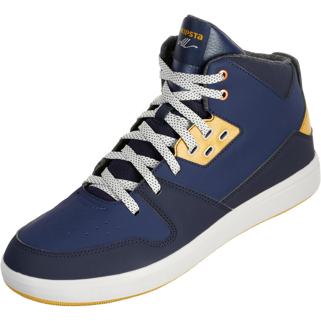 Basketballschuhe BBall Mid Damen/Herren marineblau/beige