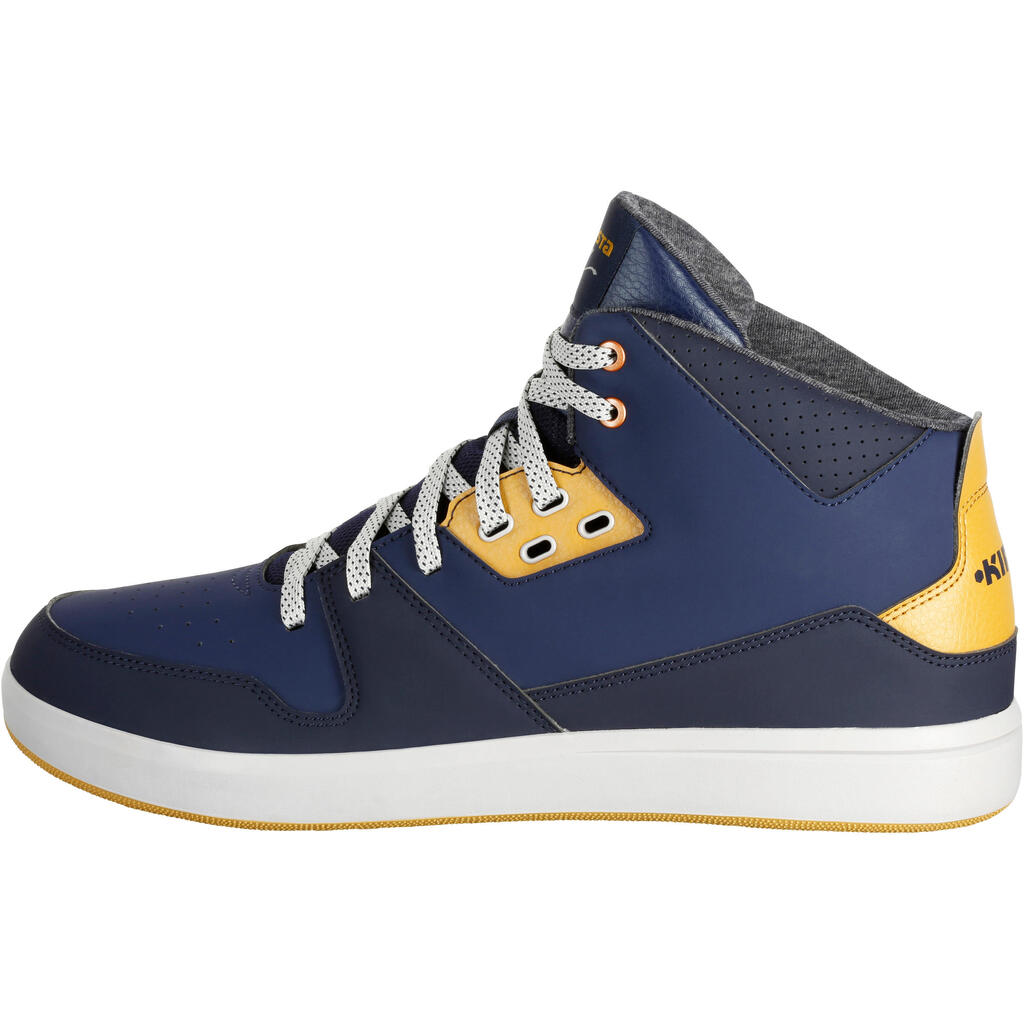 Basketballschuhe BBall Mid Damen/Herren marineblau/beige