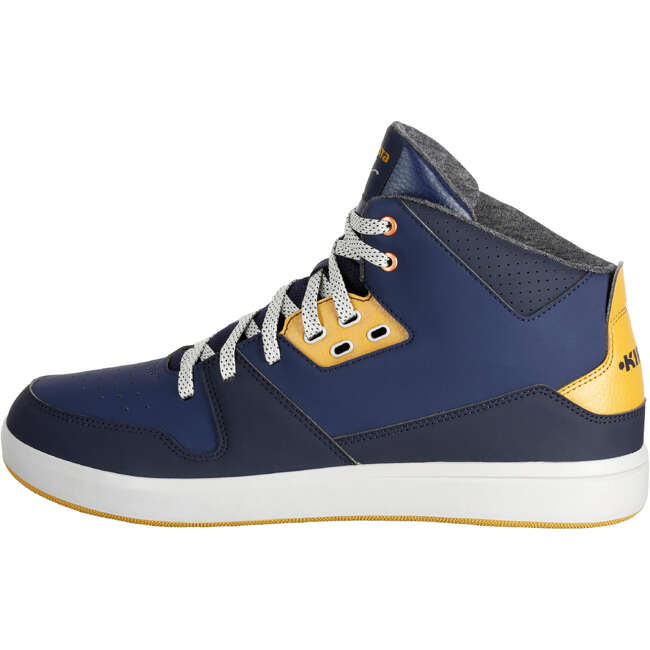 TARMAK Mid Adult Beginner Basketball Shoes Navy Blue/Beige...