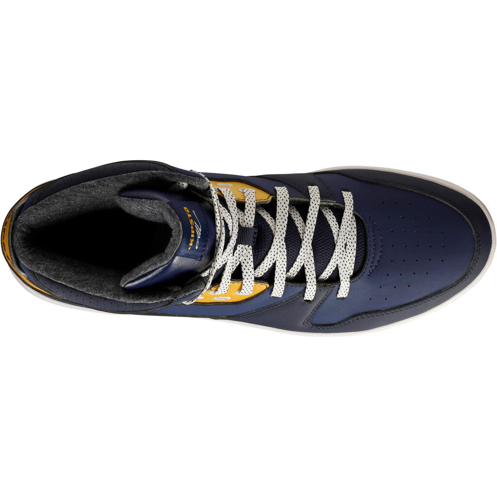 Basketballschuhe BBall Mid Damen/Herren marineblau/beige