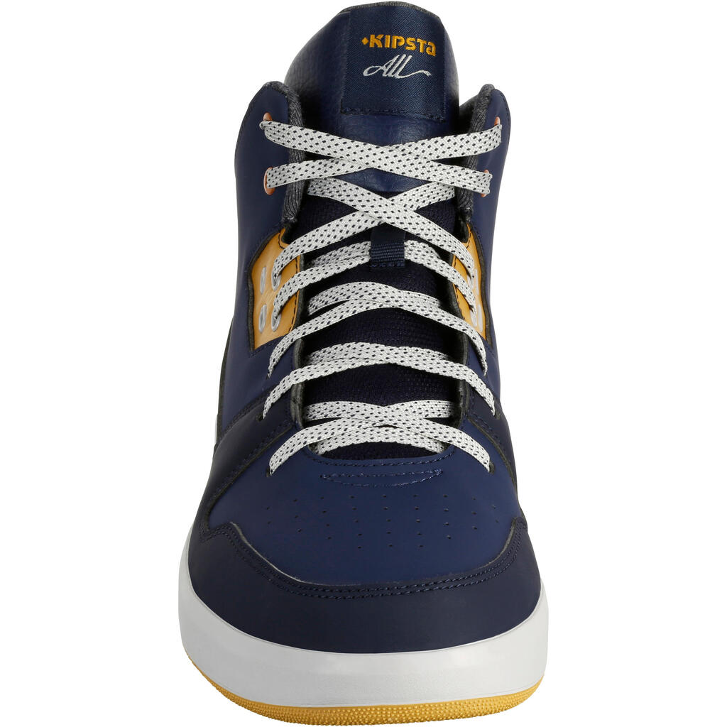 Basketballschuhe BBall Mid Damen/Herren marineblau/beige