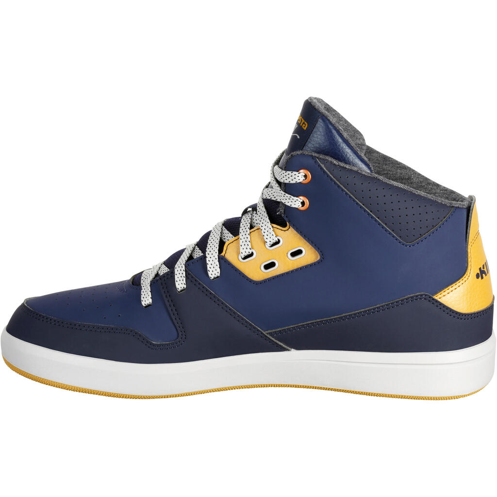 Basketballschuhe BBall Mid Damen/Herren marineblau/beige