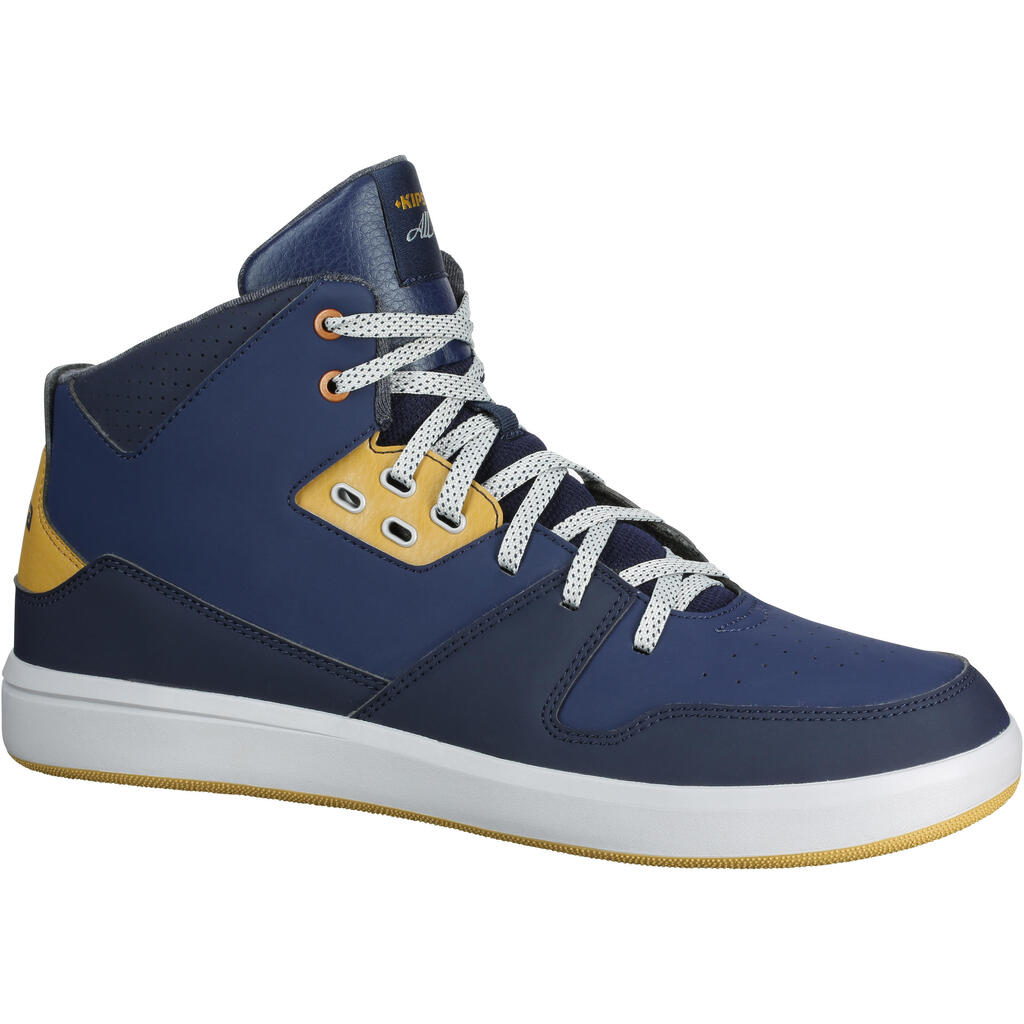 Basketballschuhe BBall Mid Damen/Herren marineblau/beige