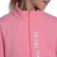 Warm'y 120 Girls' Zip-Up Gym Tracksuit - Pink Print