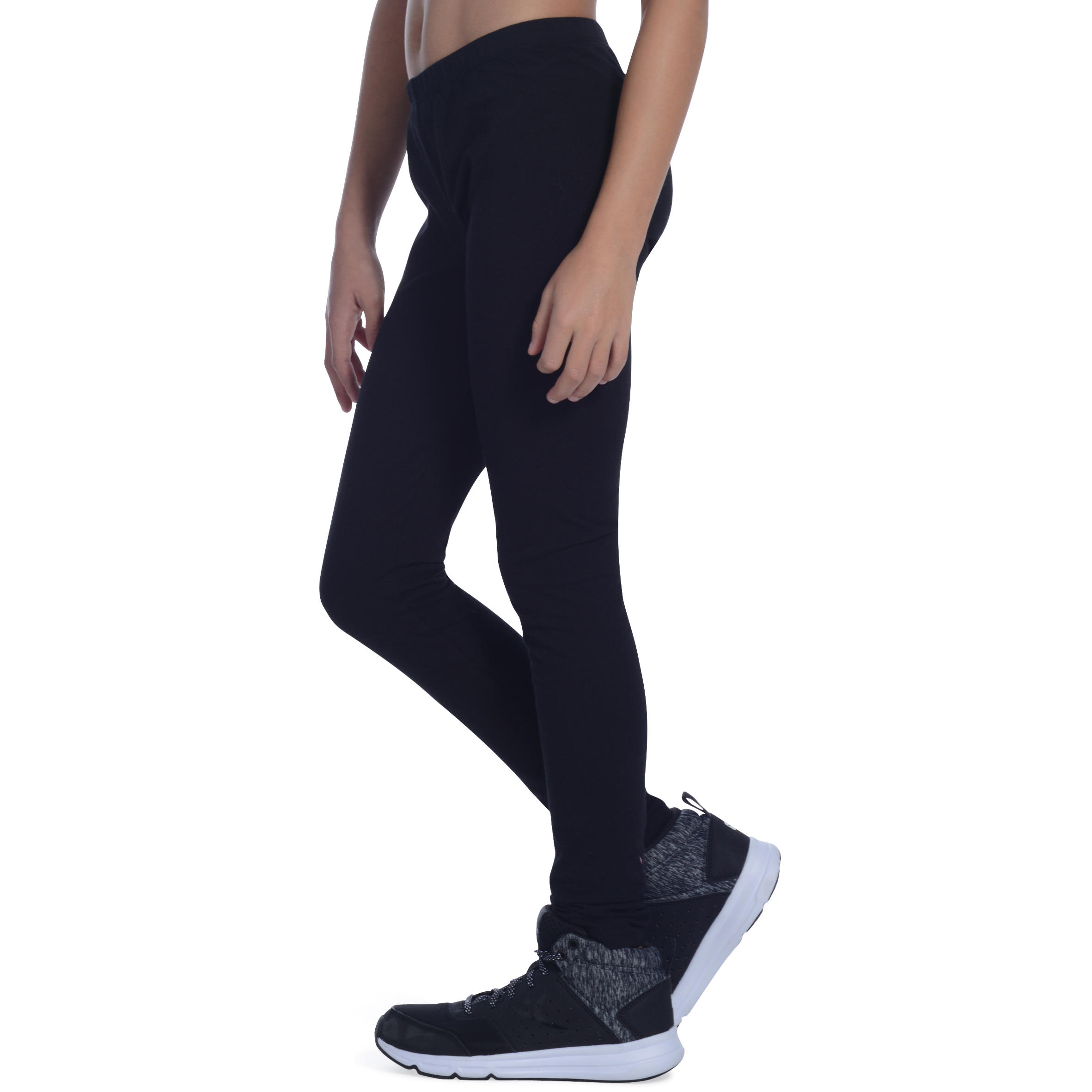 

Girls Leggings Gym 100 - Black -  By DOMYOS | Decathlon