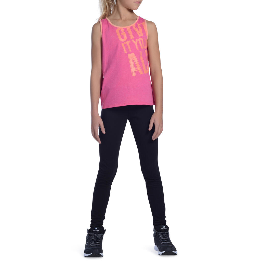 Leggings 100 Gym Kinder hellgrau
