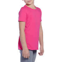 100 Girls' Short-Sleeved Gym T-Shirt - Pink