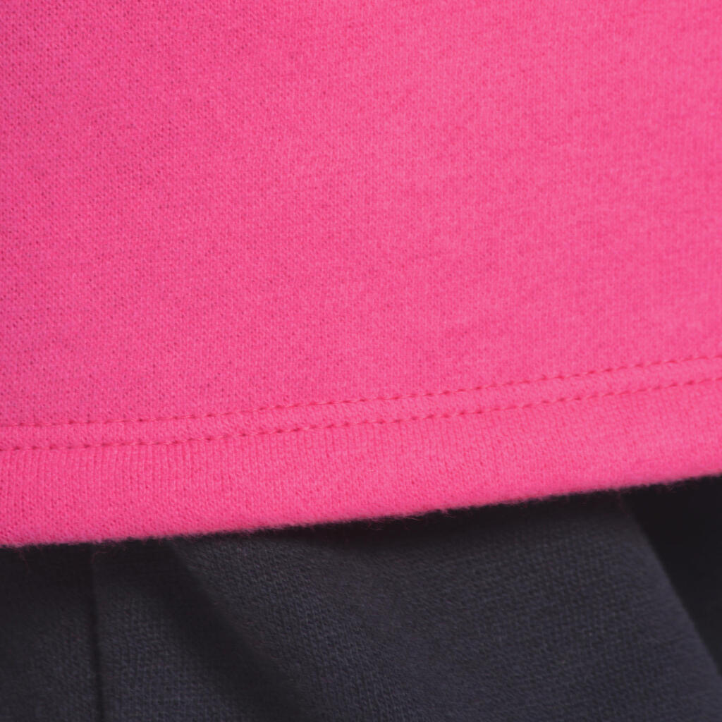 Jogginganzug 100 Warm'Y Gym Kinder rosa mit Print