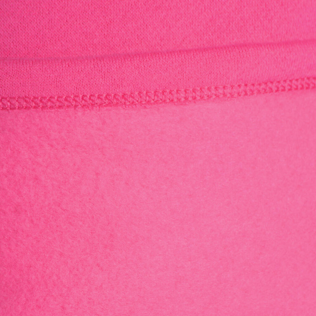 Jogginganzug 100 Warm'Y Gym Kinder rosa mit Print
