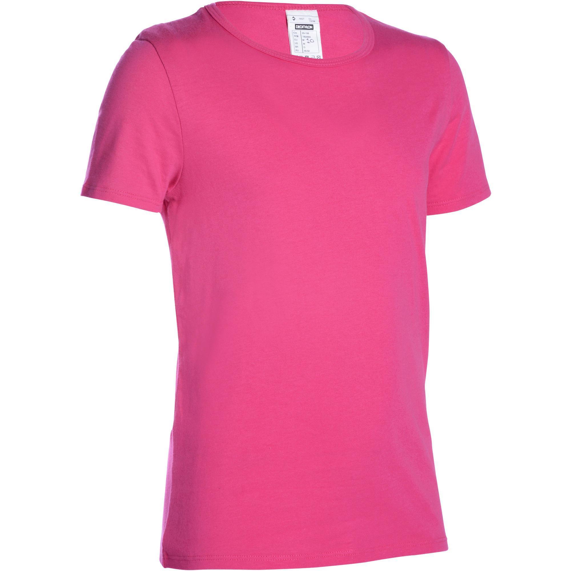 Girls' Short-Sleeved Gym T-Shirt - Pink 