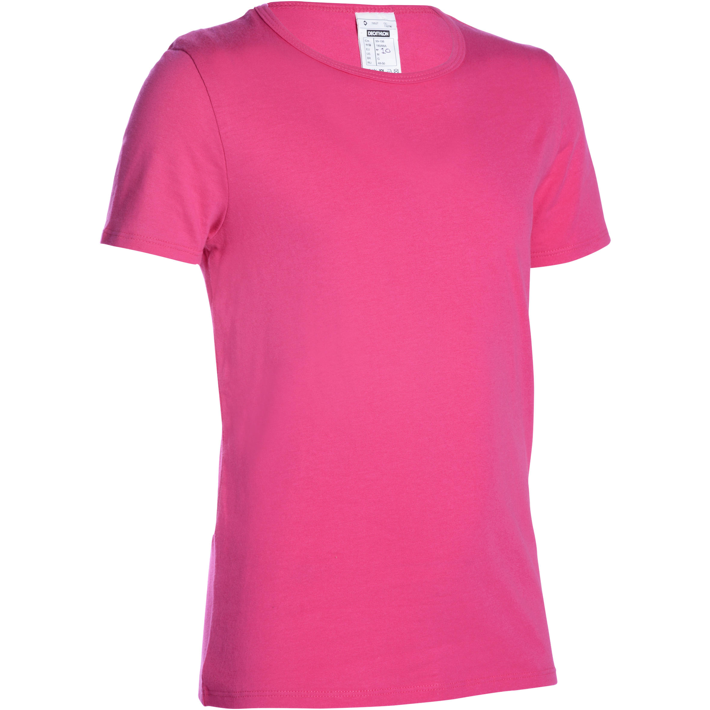 

Girl's Half Sleeve Gym T-Shirt 100- PINK