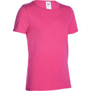 Girl's Half Sleeve Gym T-Shirt 100- PINK