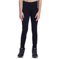 100 Girls' Gym Leggings - Black