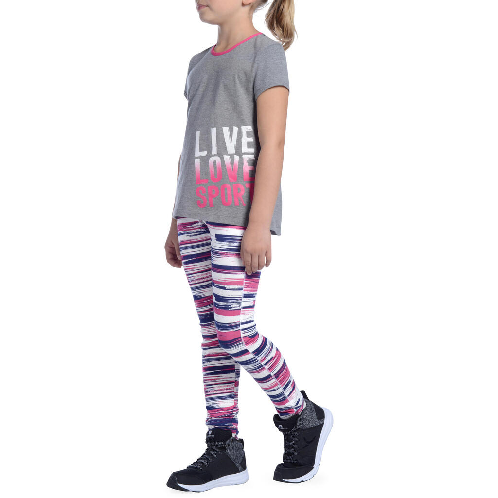 Leggings Gym Mädchen Print rosa
