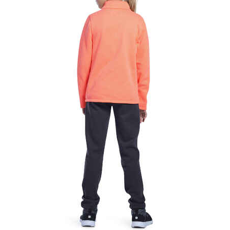 Warm'y 120 Girls' Zip-Up Gym Tracksuit - Orange Print
