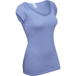T-Shirt manches courtes Slim fitness Active femme gris clair