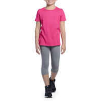 100 Girls' Short-Sleeved Gym T-Shirt - Pink