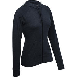 Veste légère zippée à capuche, fitness femme, gris foncé