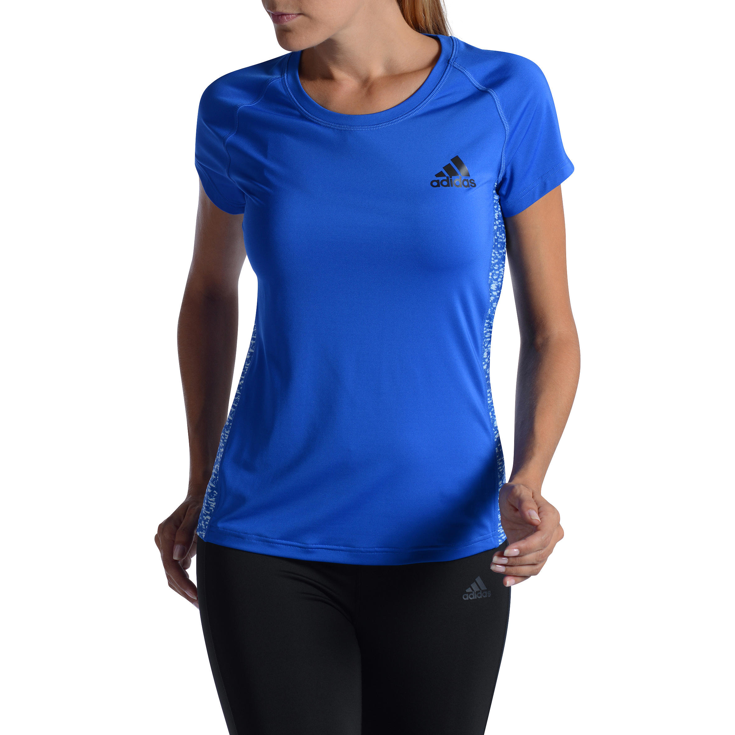 ADIDAS Women's Fitness T-Shirt - Blue
