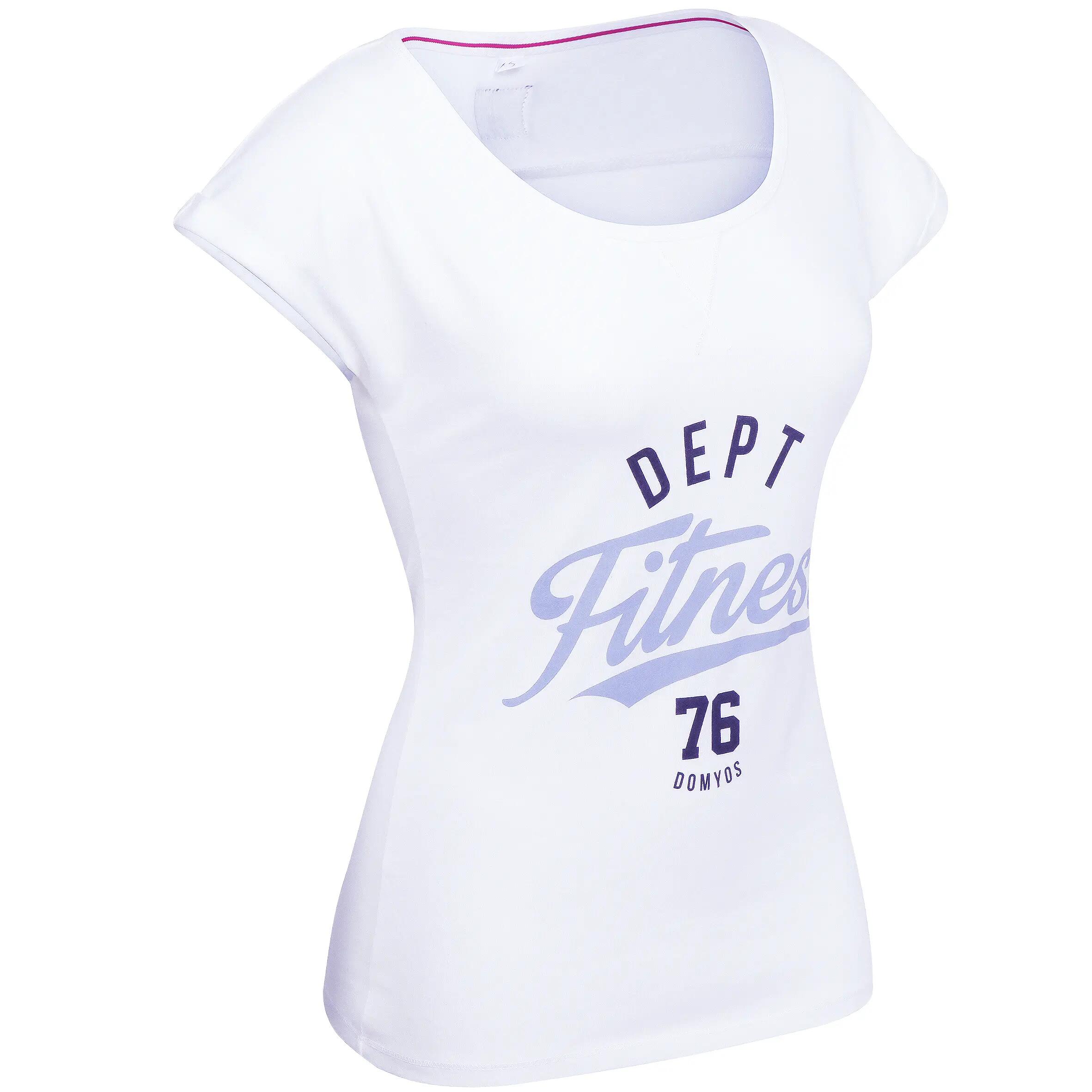 Women's Fitness Short-sleeved Print T-shirt - Cream 1/11