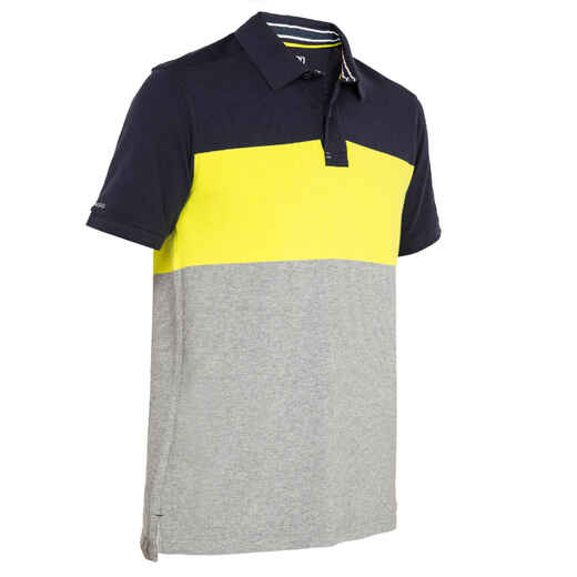 
      100 Men's Sailing Polo Shirt - Grey/Yellow
  