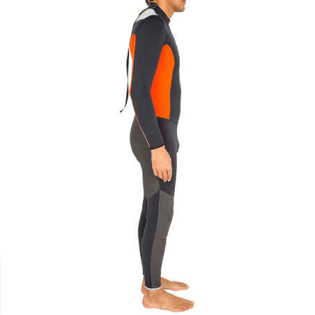 Dinghy 500 Men's Sailing GBS 3/2 mm Neoprene Wetsuit - Black/Orange