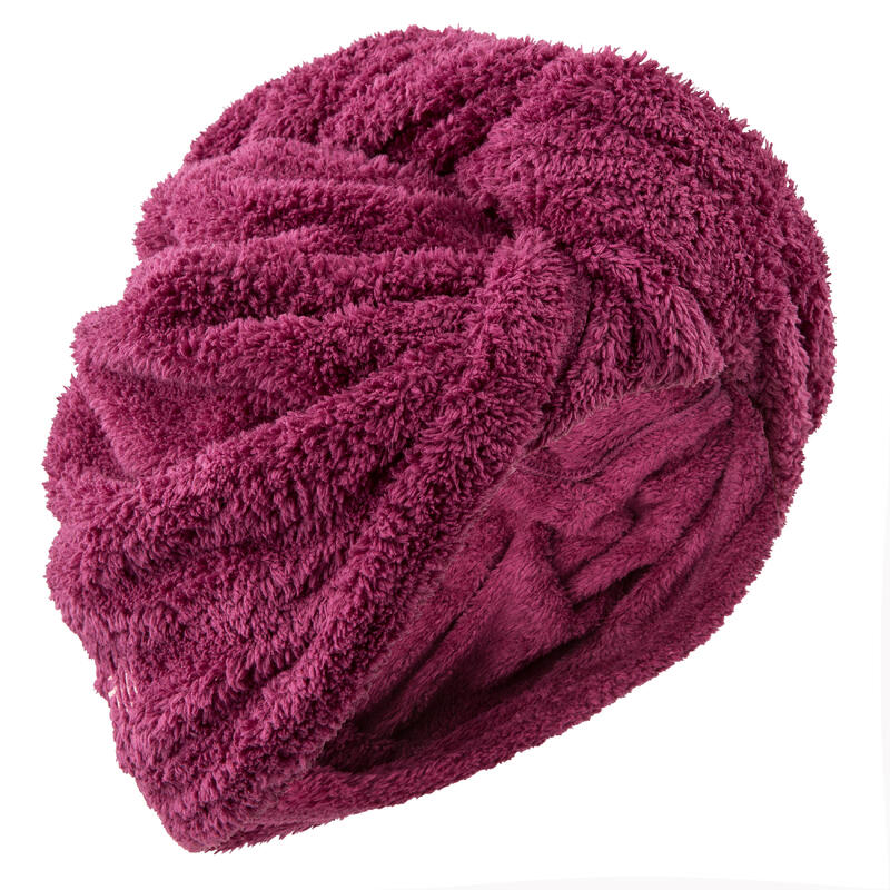 柔軟微纖維乾髮毛巾 - 深紫色