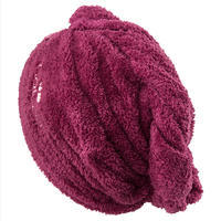 Serviette de bain microfibre douce pour cheveux bordeaux