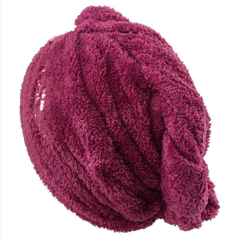 柔軟微纖維乾髮毛巾 - 深紫色