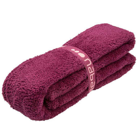 Soft microfibre towel size L 80 x 130 cm purple