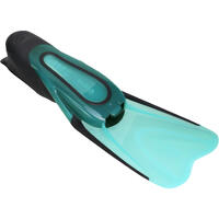SNK 500 Adult Snorkelling Fins - Black and Mint Green