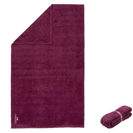 Soft microfibre towel size L 80 x 130 cm purple