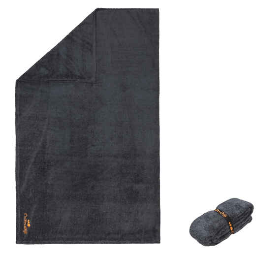 Ultra Soft Microfibre Towel Size L 110 x 175 cm - Dark Grey