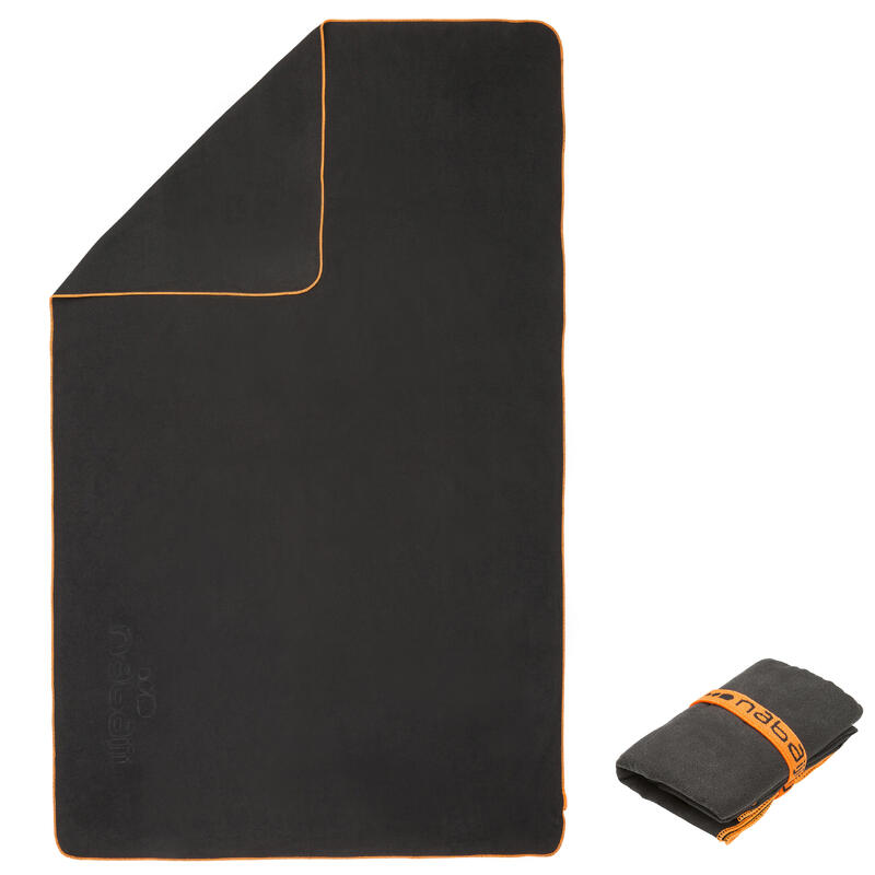 Ultra-Compact Microfibre Towel Size M 65 x 90 cm - Dark Grey Ultra-Compact Microfibre Towel Size M 65 x 90 cm - Dark Grey