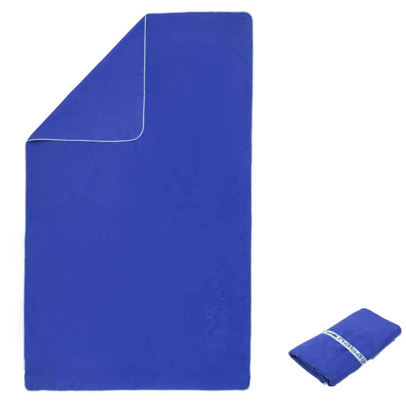 Ultra compact microfibre towel size XL 110 x 175 cm - blue