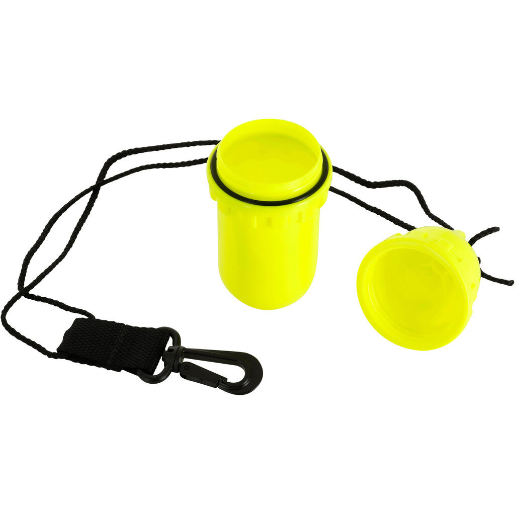 Medium waterproof egg-shaped container yellow