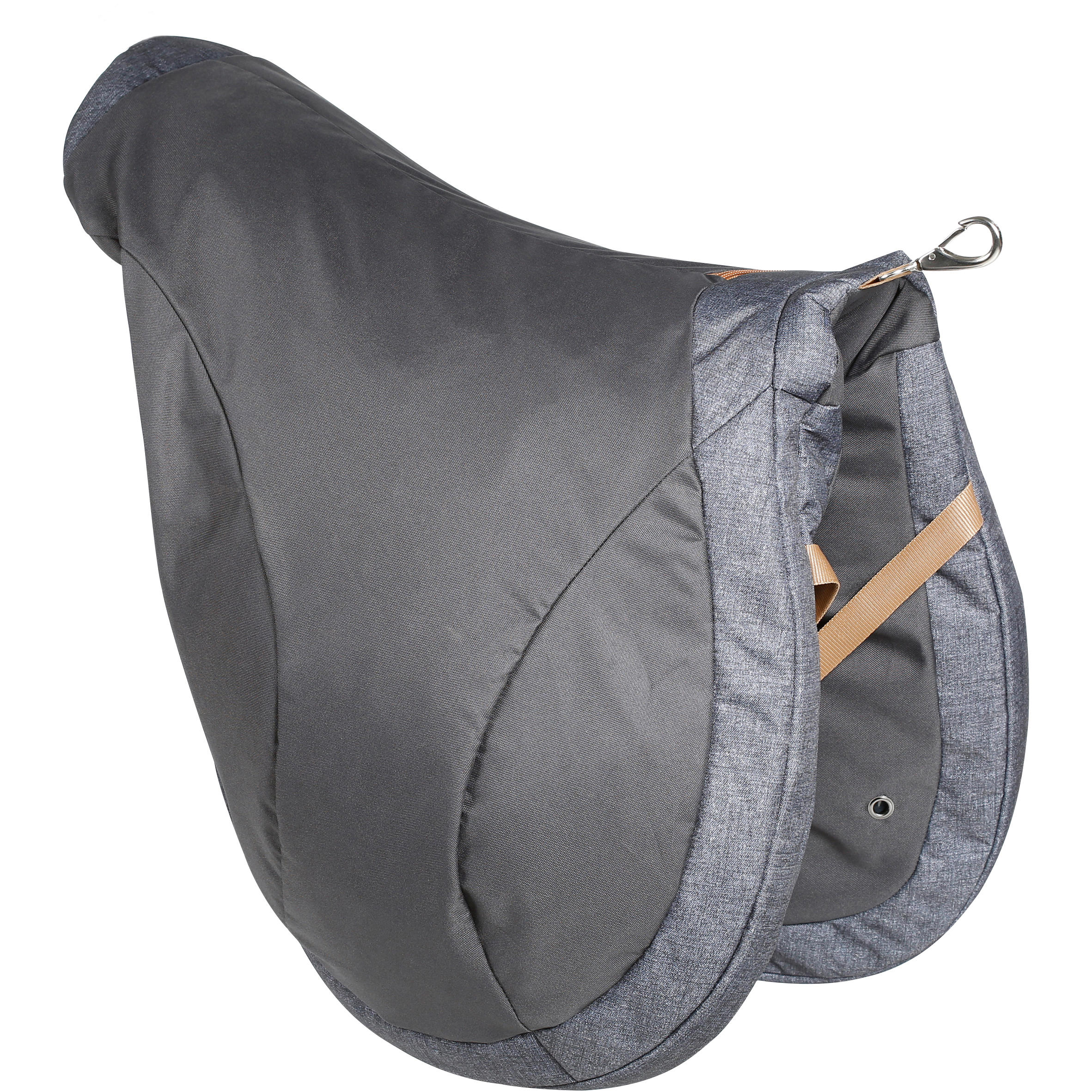 Horse Riding Saddle Bag - Mottled Grey/Camel 2/4