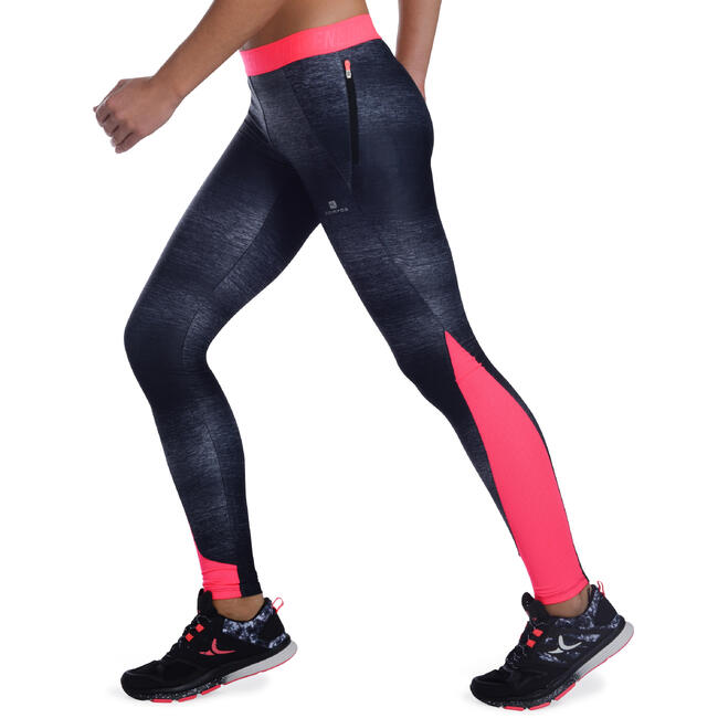 Energy+ Women's Breathable Cardio Fitness Leggings - Mottled Black