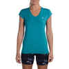 T-Shirt Fitness Cardio Energy Damen blau/grün