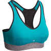 Sport-Bustier Breathe Fitness Damen türkis