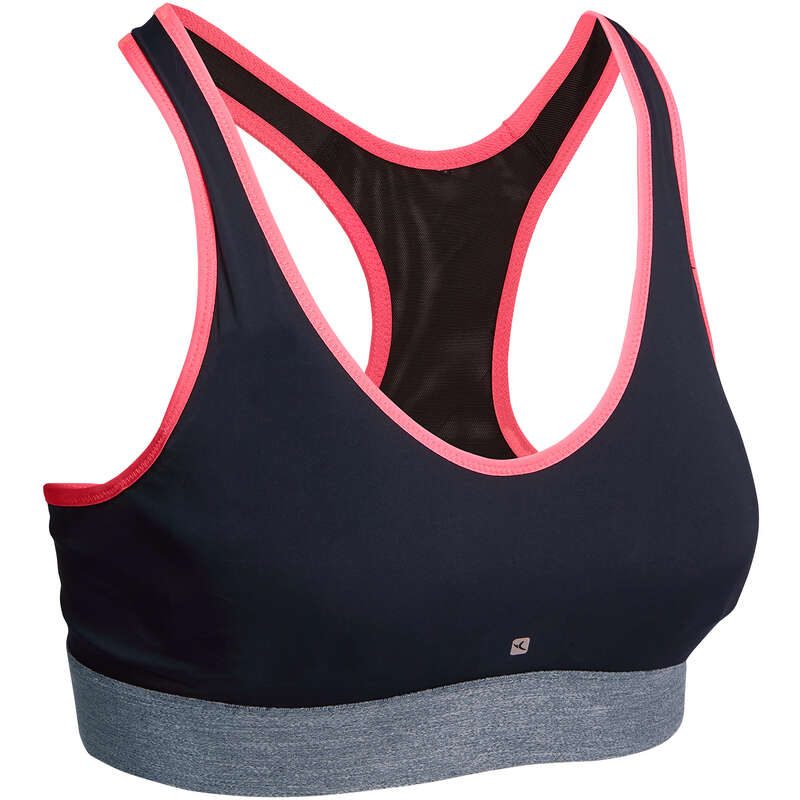 DOMYOS Breathe Women's Fitness Sports Bra Black Decathlon
