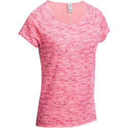 T shirt yoga en coton bio femme rose