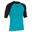 100 Men's Short Sleeve UV Protection Surfing Top T-Shirt - Blue Black