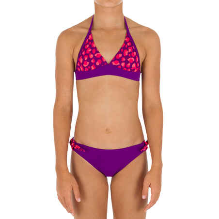 Girls' Two-Piece Halterneck Swimsuit - Leo